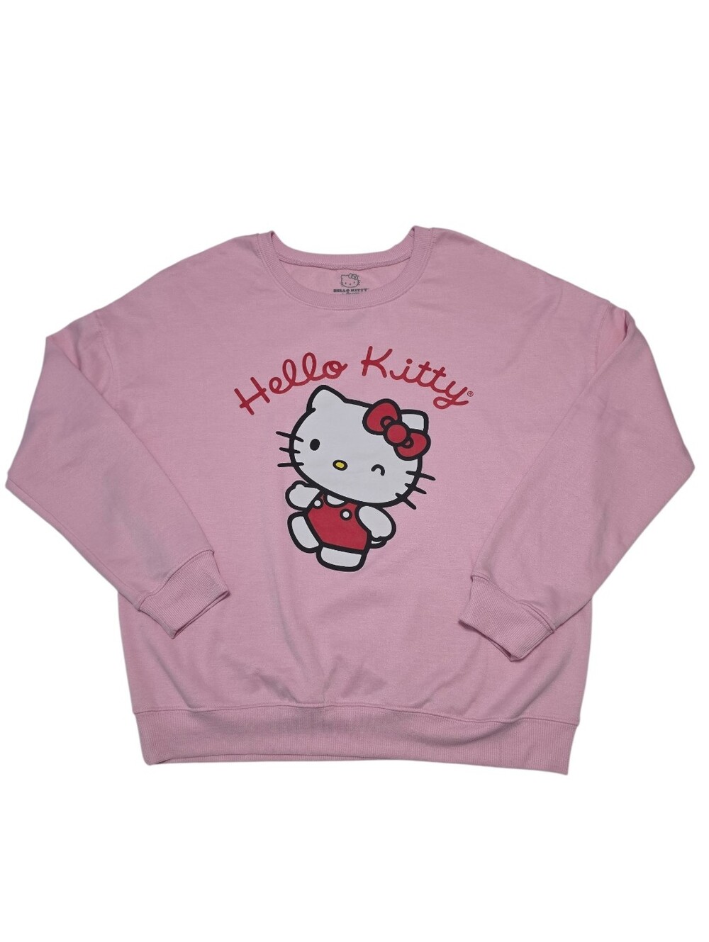 Hello Kitty By Sanrio Women's Pink Kawaii Sweatshirt Sz S